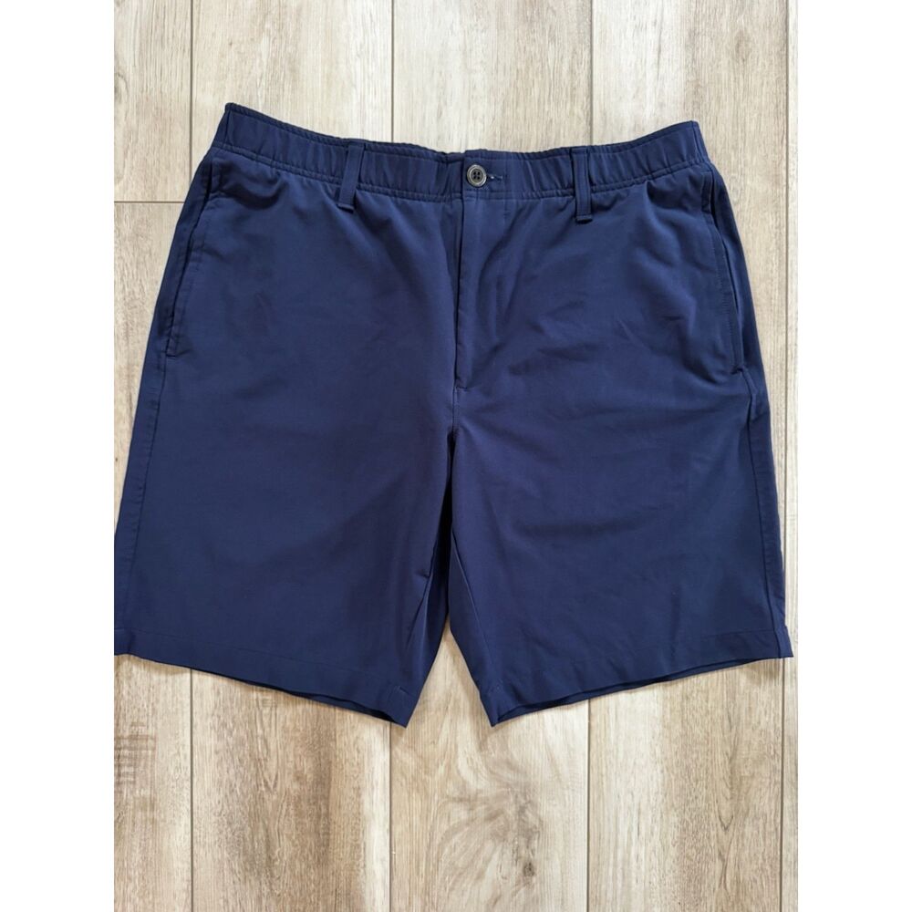 Under Armour Navy Stretch Golf Casual Shorts Mens 36 Performance Preppy Capsule